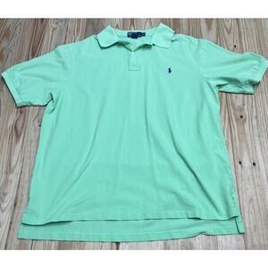 Polo Ralph Lauren 2XLT Green Mens Short Sleeve Polo Shirt Pony 100% Cotton
